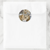 Tiger Lovers Kunstgeschenke Runder Aufkleber (Tasche)