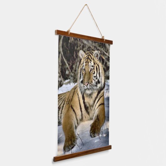 Tiger Lovers Wandteppich Mit Holzrahmen (Gewinkelt)