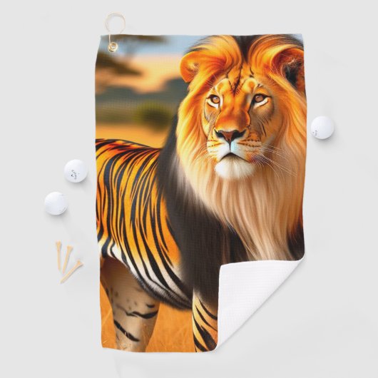 Tiger/Löwe Golfhandtuch (Insitu)