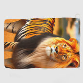 Tiger/Löwe Golfhandtuch (Horizontal)