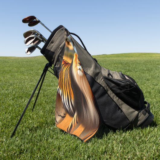 Tiger/Löwe Golfhandtuch (Gras)