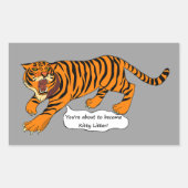 Tiger, Löwen und Gewehre Rechteckiger Aufkleber (Vorderseite)