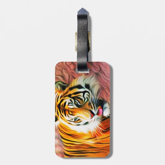 Tiger Luggage Tag Gepäckanhänger (Rückseite vertikal)