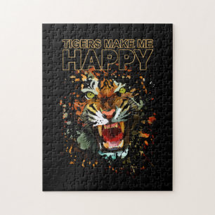 Tiger machen mich glücklich puzzle