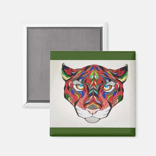 Tiger Magnet (Vorderseite/Rückseite)