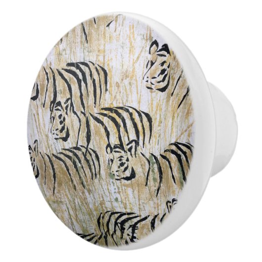 Tiger-Malmuster Keramikknauf (Rechts)