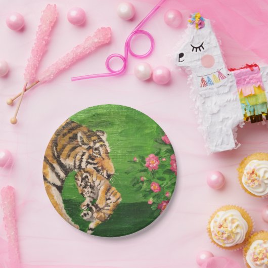 Tiger-Mama-Papierplatte Pappteller (Party)