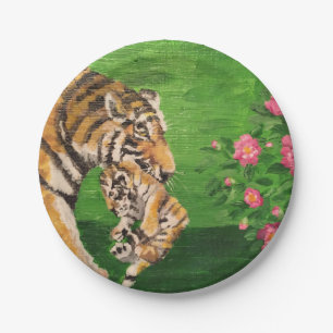 Tiger-Mama-Papierplatte Pappteller