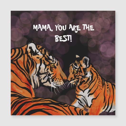 Tiger-Mama-Postkarte Magnetkarte (Vorderseite)