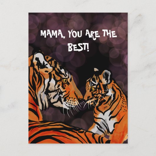 Tiger-Mama-Postkarte Postkarte (Vorderseite)