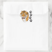 Tiger Mascot Quadratischer Aufkleber (Tasche)
