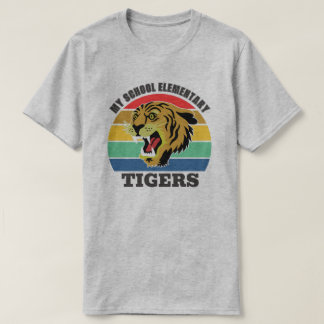 Tiger Mascot School Customizable Template T - Shir T-Shirt