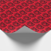 Tiger-Maskottchen-Logo Geschenkpapier (Ecke)