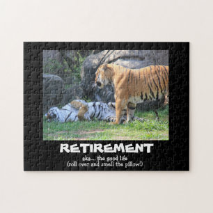 Tiger, maßgeschneiderte RETIREMENT Puzzle