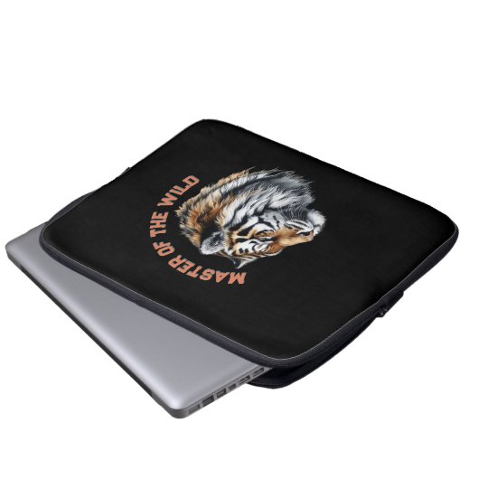 Tiger Master of the Wild Laptopschutzhülle (Vorne Knopf)