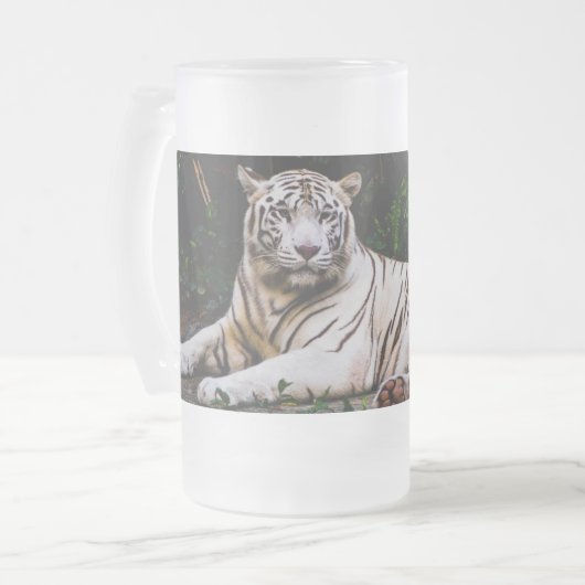 Tiger Mattglas Bierglas (Vorderseite Links)