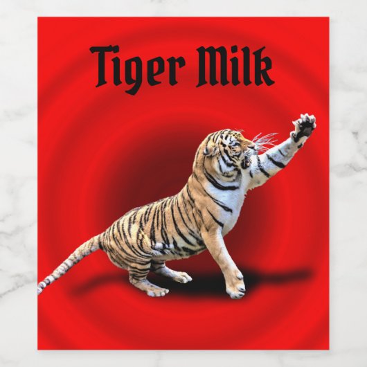 TIGER MILCH WEINETIKETT (Einzelnes Label)
