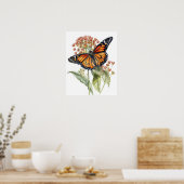 Tiger Milkweed Butterfly Art Print Poster (Küche)