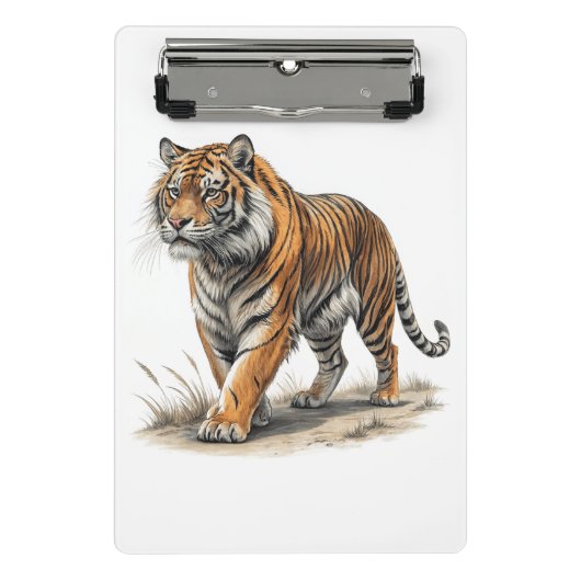 Tiger Mini Klemmbrett (Vorderseite)