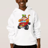 Tiger mit Auto Hoodie (Vorderseite)