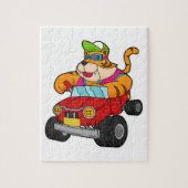 Tiger mit Auto Puzzle (Vertikal)
