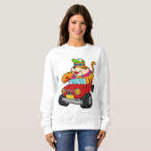Tiger mit Auto Sweatshirt (Vorne ganz)