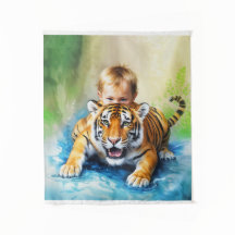 Tiger mit Babytapestry