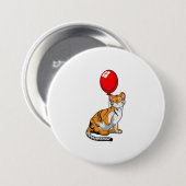 Tiger mit Ballon Button (Vorne & Hinten)