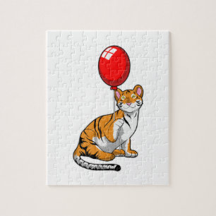 Tiger mit Ballon Puzzle