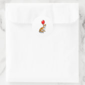 Tiger mit Ballon Runder Aufkleber (Tasche)