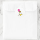 Tiger mit Ballon Runder Aufkleber (Tasche)