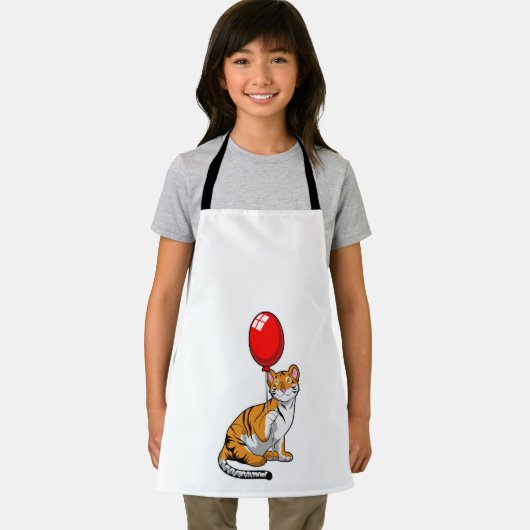 Tiger mit Ballon Schürze (Insitu)