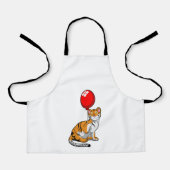 Tiger mit Ballon Schürze (Vorderseite)