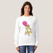 Tiger mit Ballon Sweatshirt (Vorne ganz)