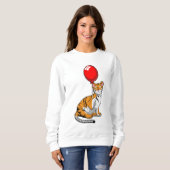 Tiger mit Ballon Sweatshirt (Vorne ganz)