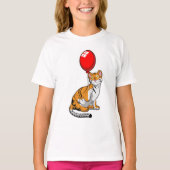 Tiger mit Ballon T-Shirt (Vorderseite)