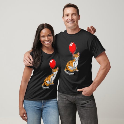 Tiger mit Ballon T-Shirt (Unisex)