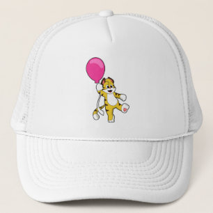 Tiger mit Ballon Truckerkappe