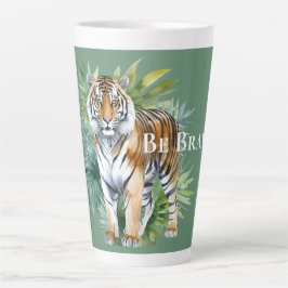 Tiger mit Blätter Milchtasse