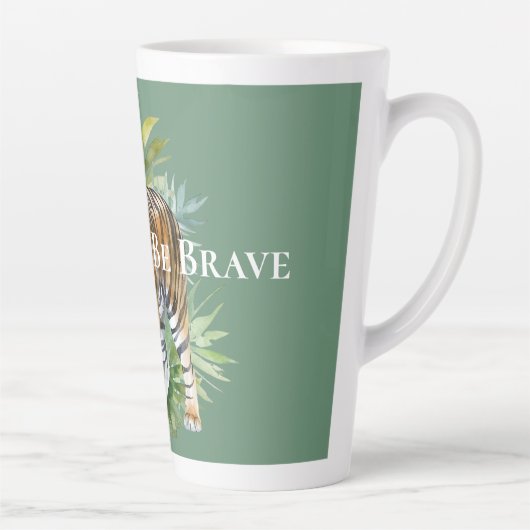 Tiger mit Blätter Milchtasse (Rechts)