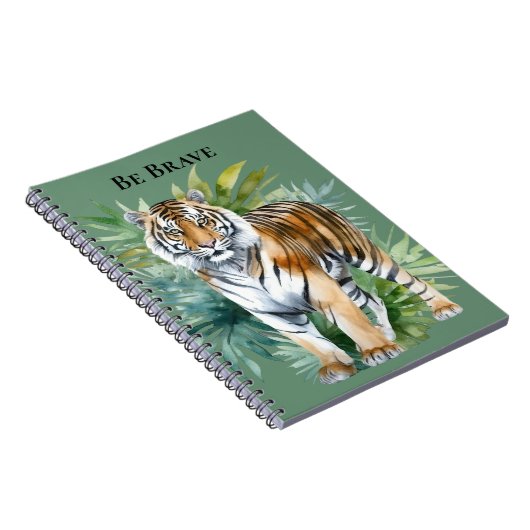 Tiger mit Blätter Notizblock (Rechte Seite)