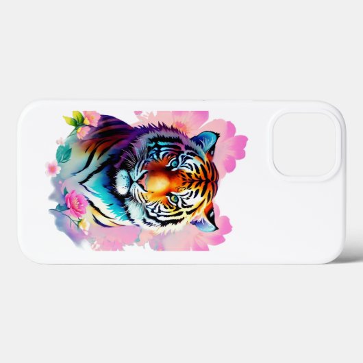 Tiger mit Blume Case-Mate iPhone Hülle (Rückseite (Horizontal))