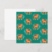 Tiger mit Blume Einladung (Vorne/Hinten)