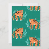 Tiger mit Blume Einladung (Vorderseite)