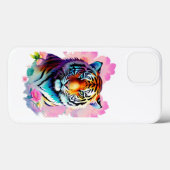 Tiger mit Blumen Case-Mate iPhone Hülle (Rückseite (Horizontal))