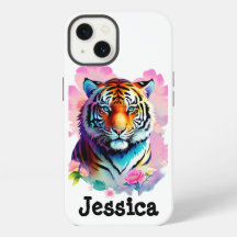 Tiger mit Blumen