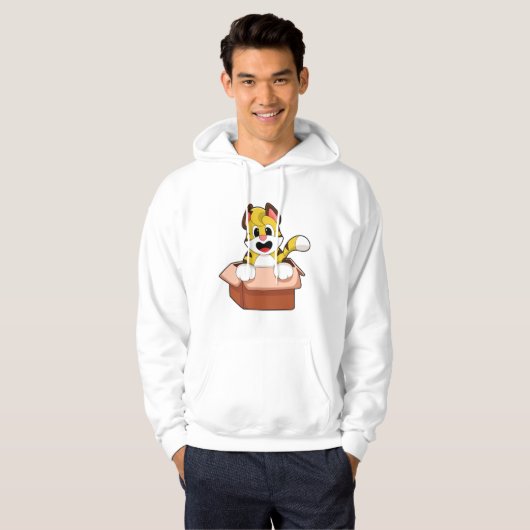 Tiger mit Box Hoodie (Vorne ganz)
