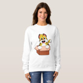 Tiger mit Box Sweatshirt (Vorne ganz)