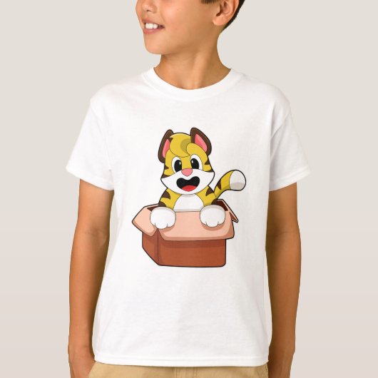 Tiger mit Box T-Shirt (Vorderseite)