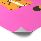 Tiger mit Butterfly Funky Art Print Poster (Ecke)